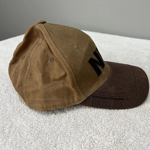 NRA National Rifle Association Hat Cap Brown Coated Canvas Strapback Adjustable - Picture 4 of 7